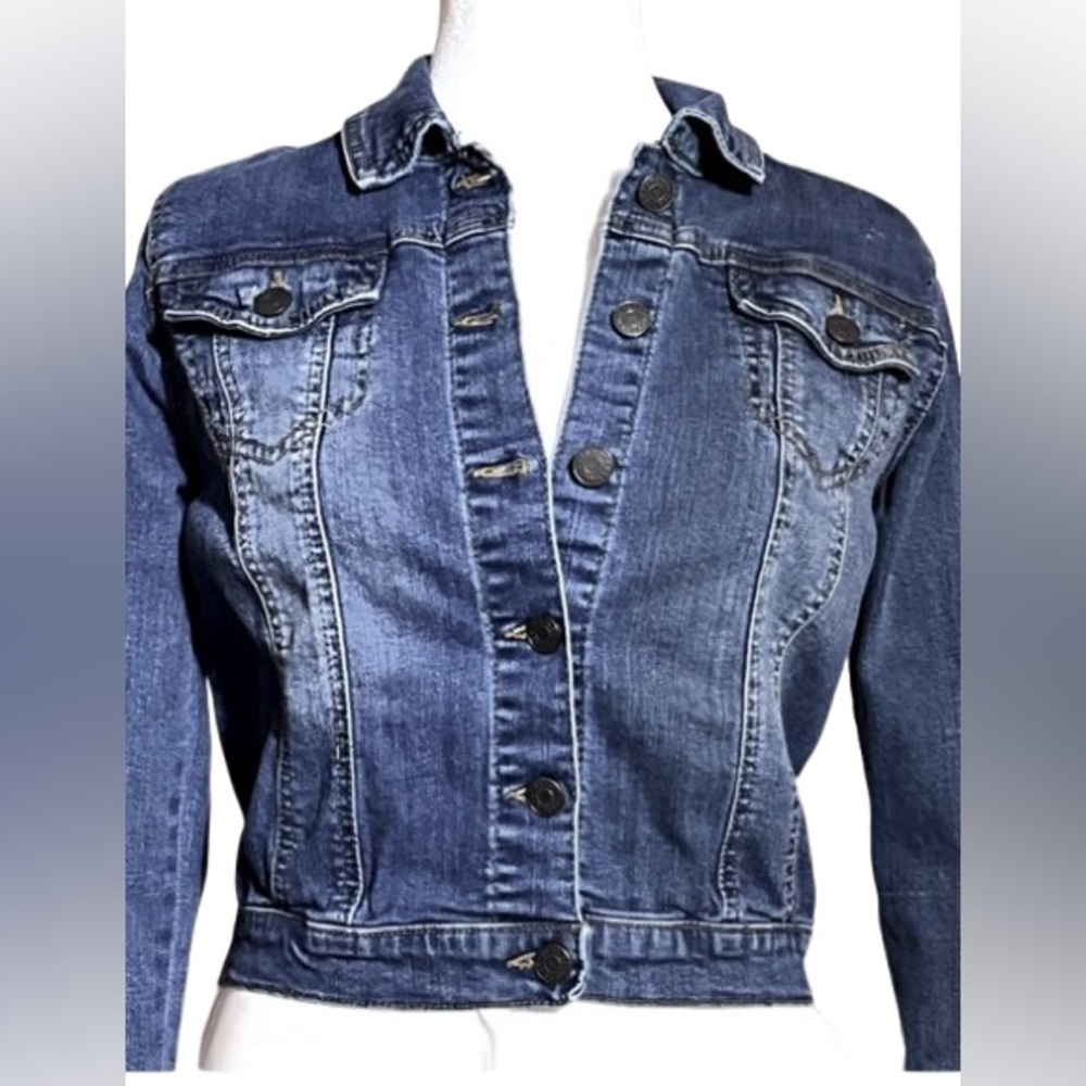 JEAN JACKET REFUGE MEDIUM DARK WASH DENIM JACKET